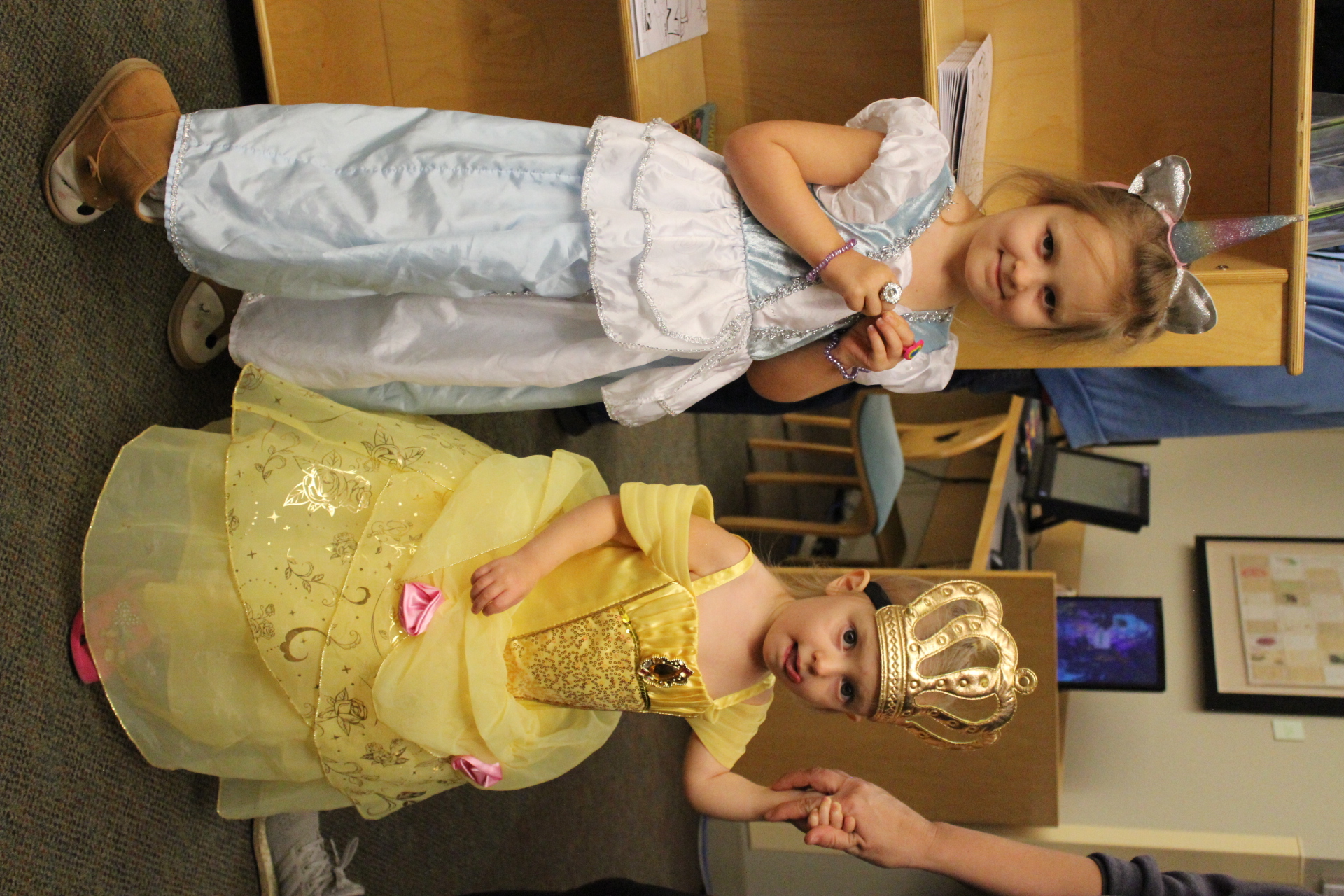 Children dressed as unicorn and princess