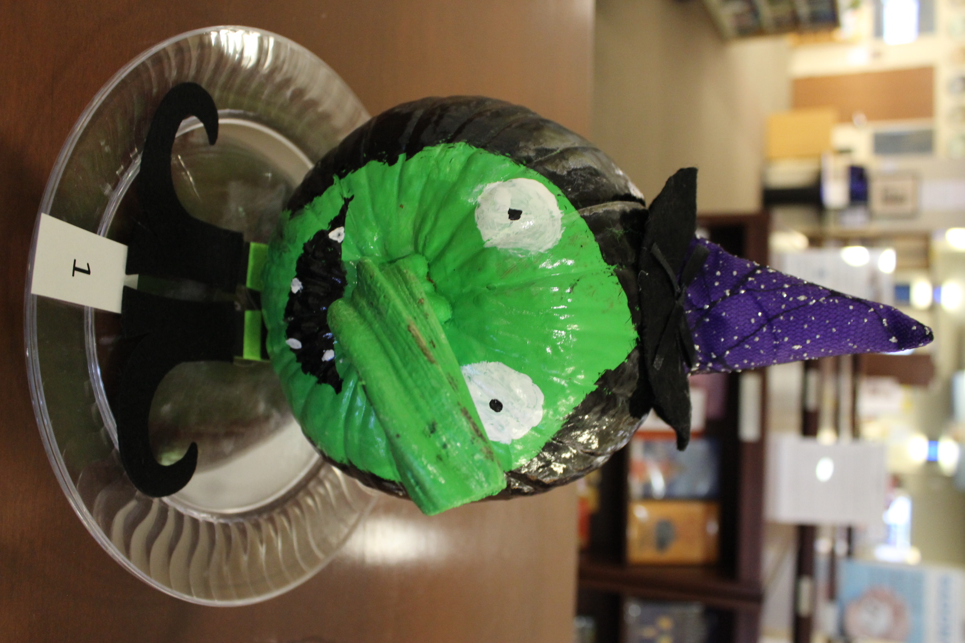 Pumpkin decorated as "The Wicked Witch of the West"