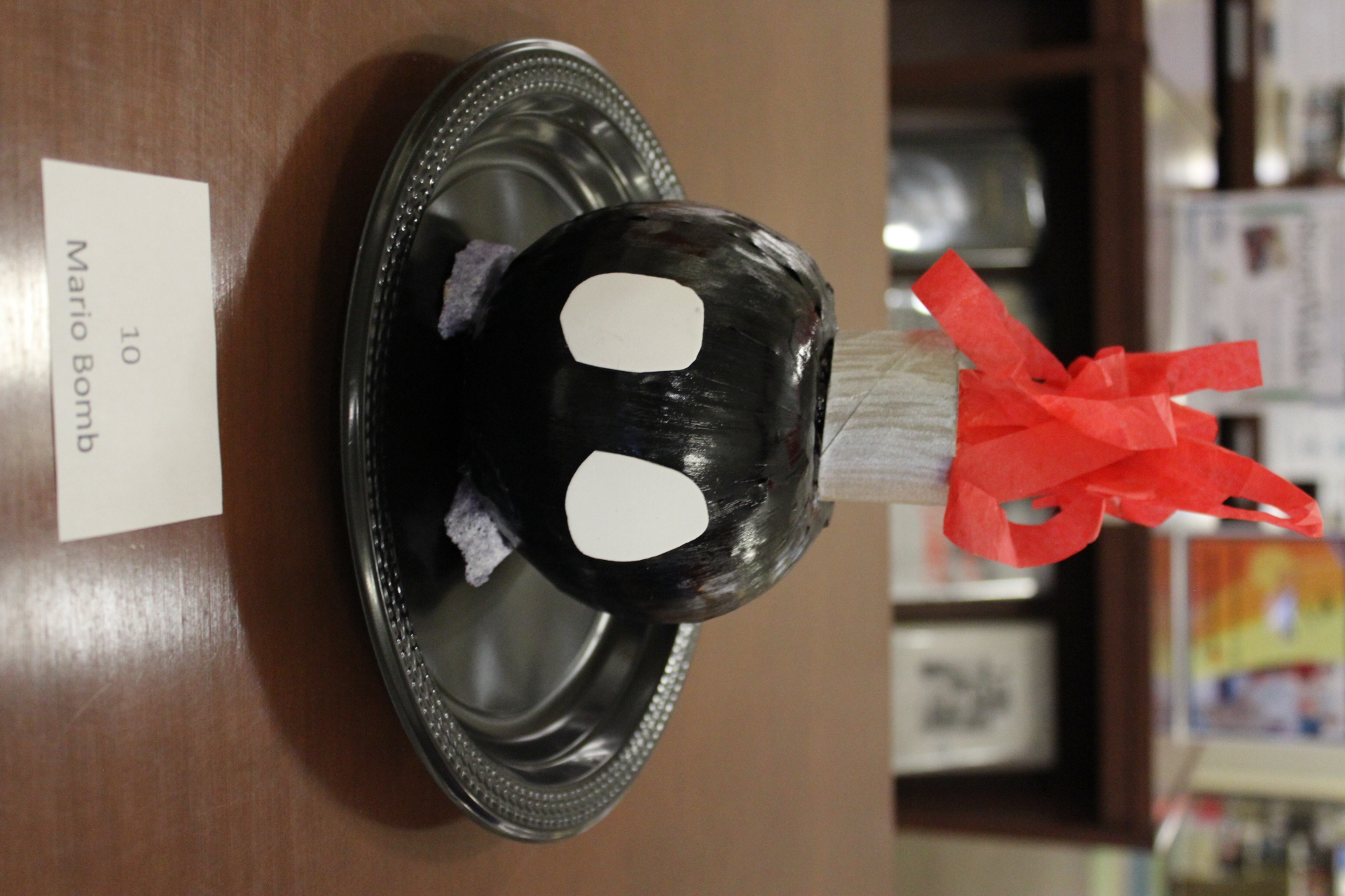 Pumpkin decorated as "Bob-omb"