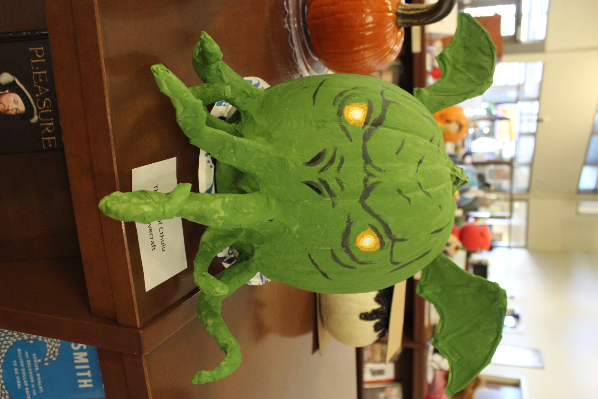 Pumpkin decorated as "Cthulhu"