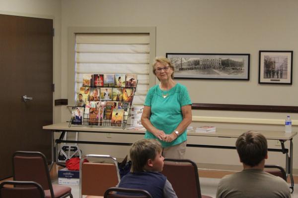 Author Ann H. Gabhart gives a talk about writing in the RCPL community room