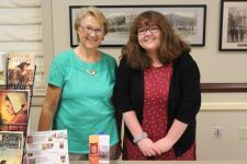 Author Ann H. Gabhart poses with RCPL Teen Librarian Megan