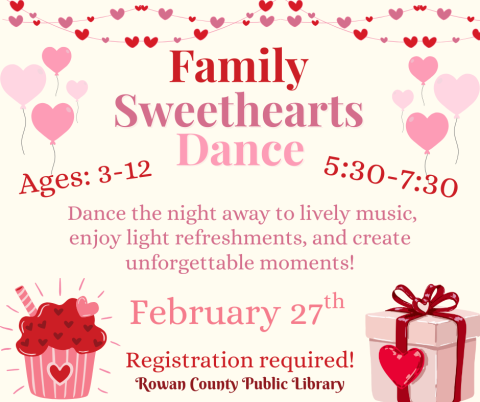 Family Sweethearts Dance! Ages 3-12 February 27th @5:30-7:30
