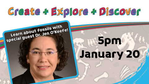 Create explore discover, third Tuesday monthly at 5pm, ages 13 and up