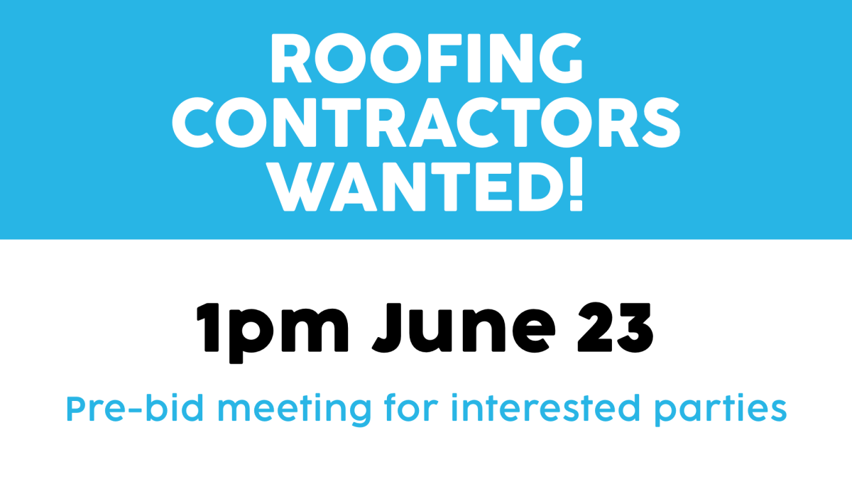 Request for proposals from roofing contractors, mandatory pre-bid meeting 1pm June 23