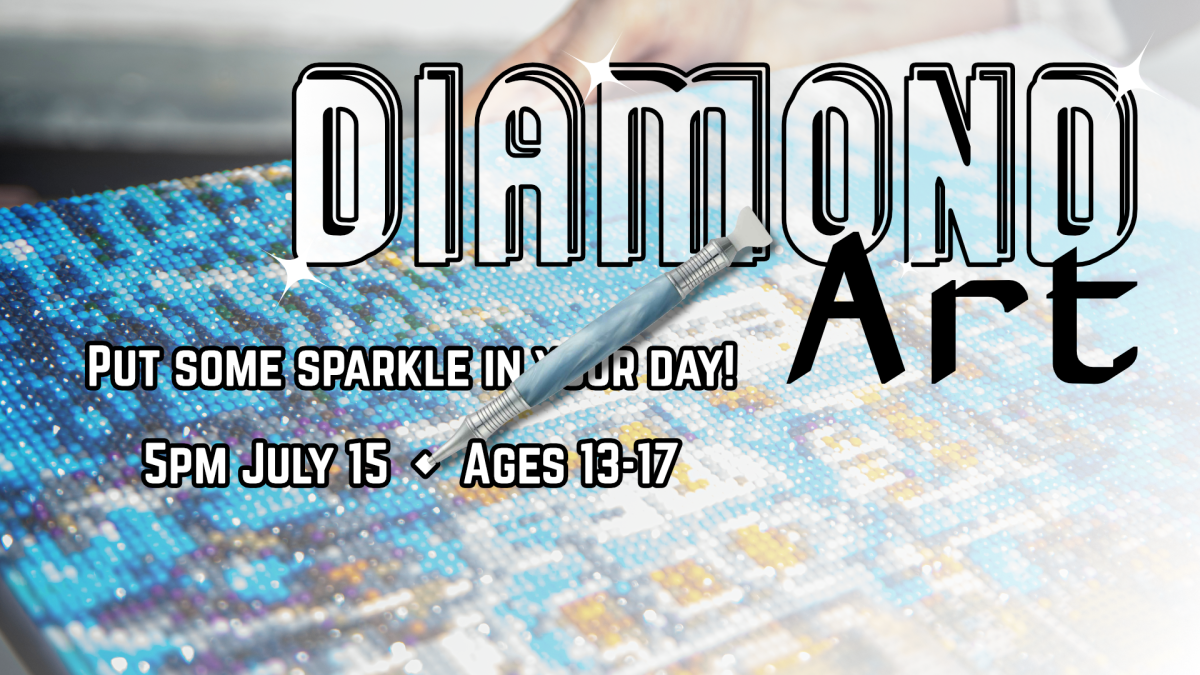 Diamond art, 5pm July 15, ages 13 through 17