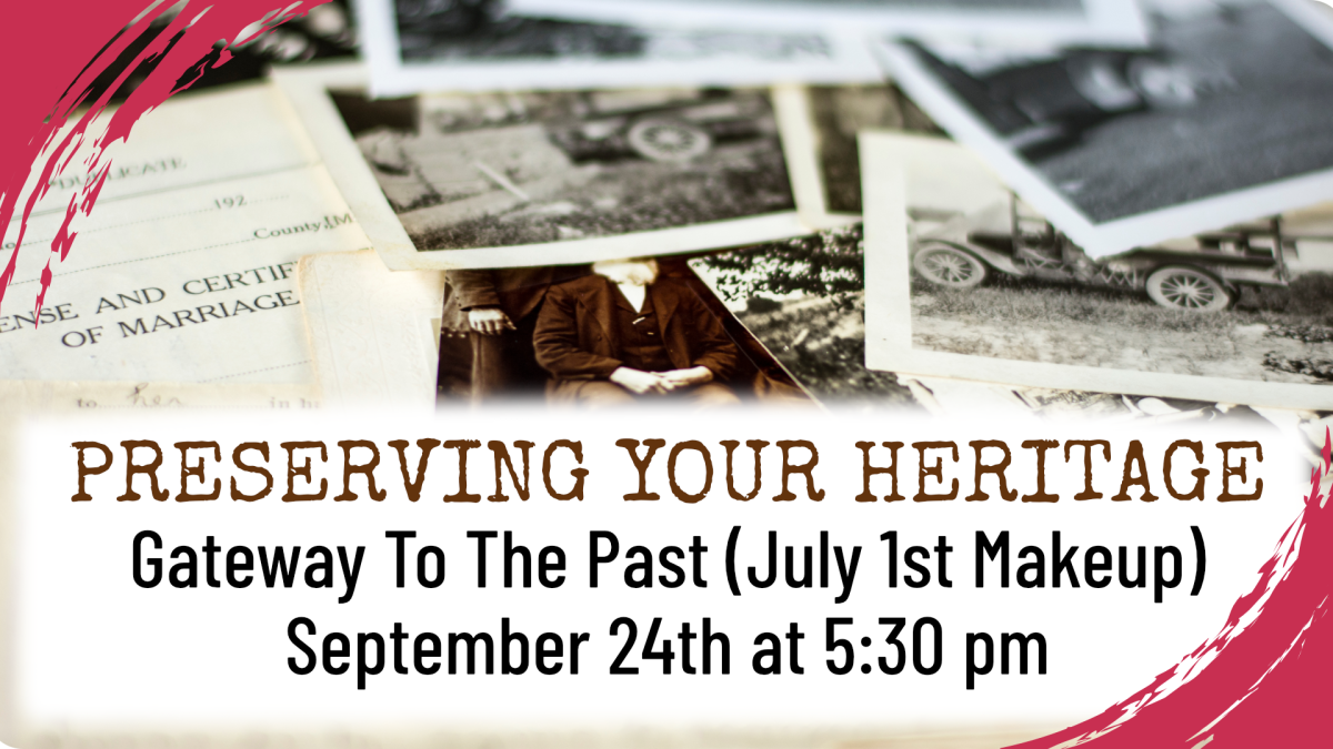 Preserving Your Heritage: Makeup Program from July 1st on September 24 at 5:30pm