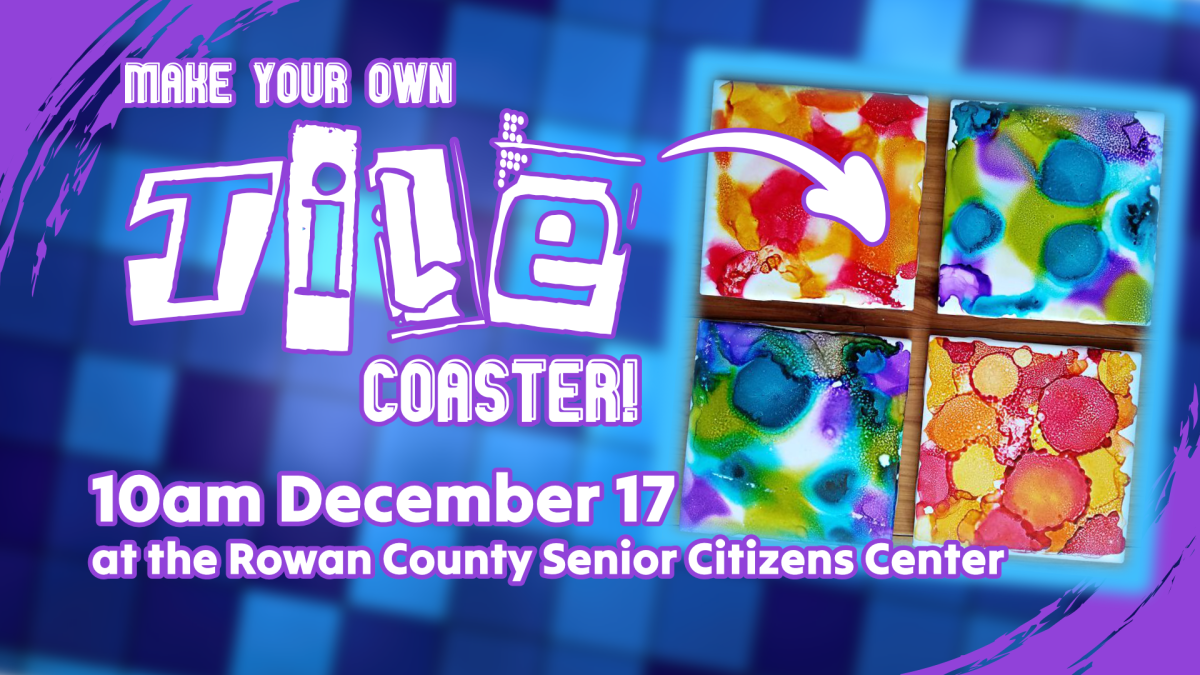 Tile coaster craft at the Rowan County Senior Citizens Center, 10am December 17, ages 55 and older