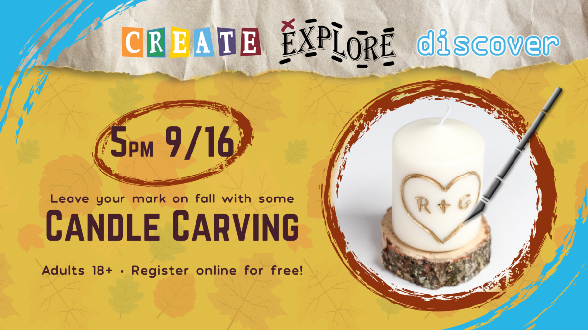 Candle carving, 5pm September 16, ages 18 and older, registration required