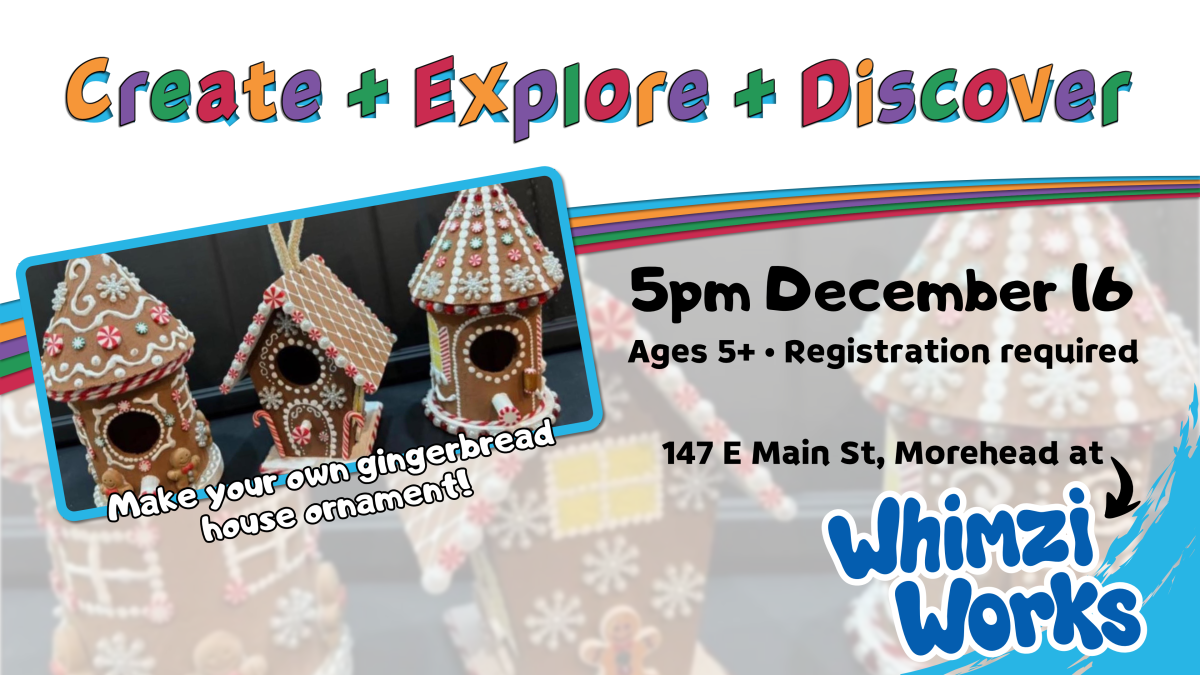 Create + Explore + Discover, third Tuesday monthly at 5pm, intended for grades 6 and up