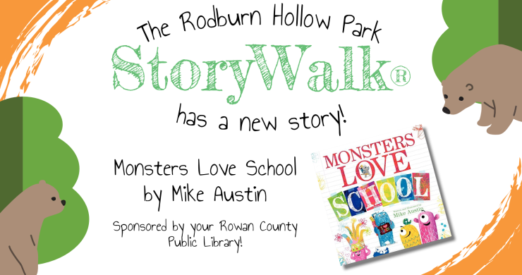 StoryWalk update: New book "Monsters Love School" by Mike Austin